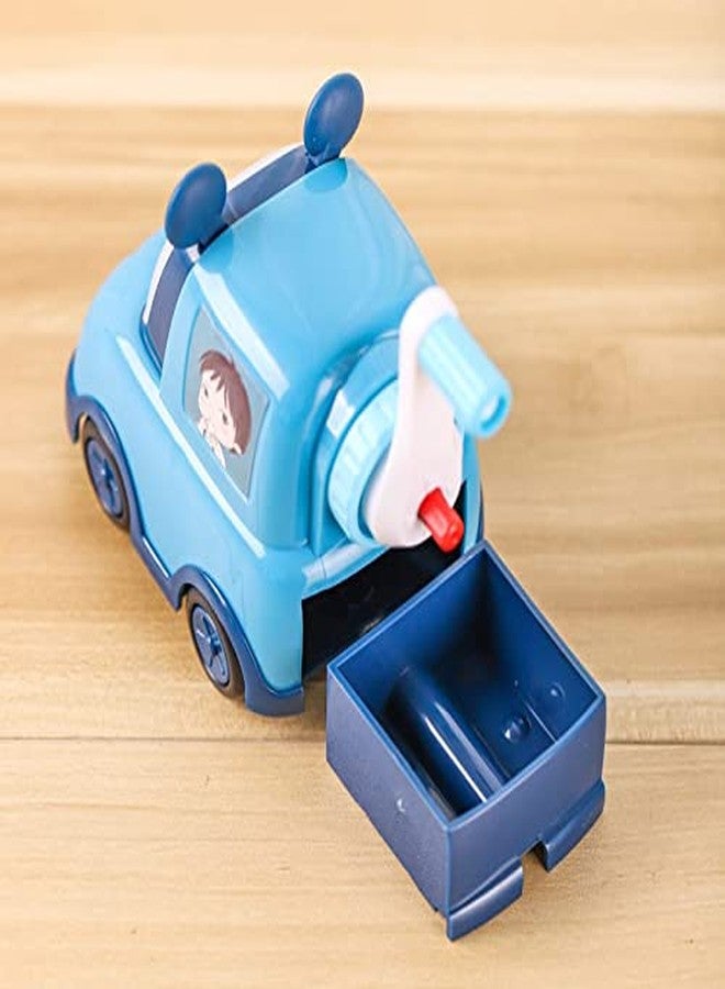TEMSON Pencil Sharpener - Kids' Toy Car Shaped Pencil Sharpener with Moving Wheels, Blue - Image 2
